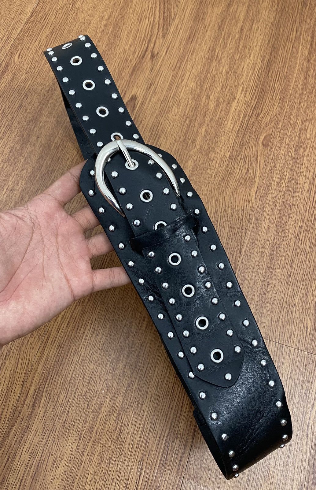 If Six Was Nine Studded ringer wide belt Size ONE SIZE - 3 Thumbnail