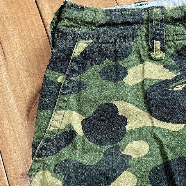 Bape 🔥Vintage🔥 BAPE Green camo cargo shorts NIGO APE ★size S Size US 30 / EU 46 - 7 Thumbnail