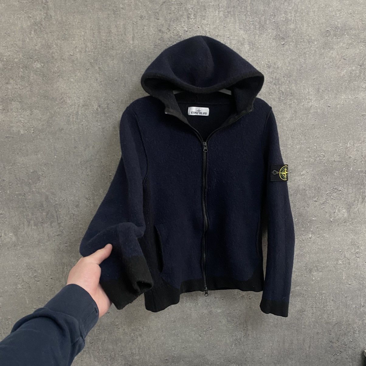 Stone Island Stone Island Wool Zip Hoodie Fleece Jacket Size US S / EU 44-46 / 1 - 2 Thumbnail