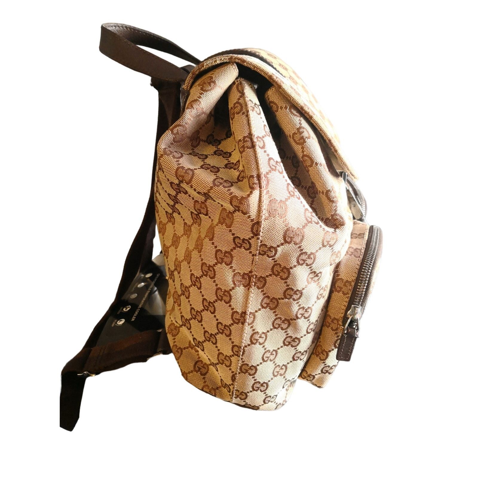 Gucci Authentic Gucci GG Jackie Canvas Backpack Excellent Shape Size ONE SIZE - 3 Thumbnail