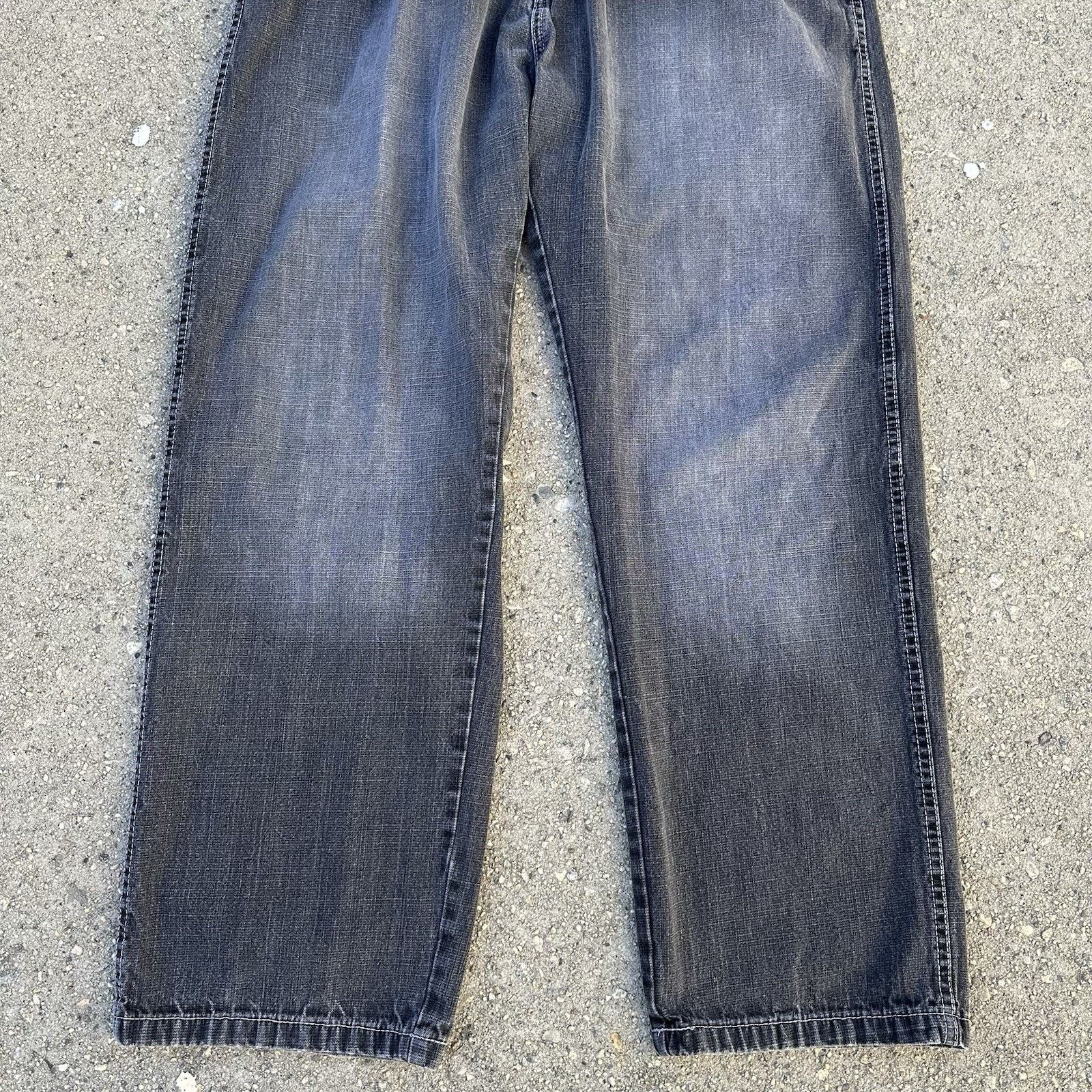 Southpole × Vintage Vintage Y2K Southpole Faded Black Baggy Denim Jeans 38x32 Size US 38 / EU 54 - 3 Thumbnail