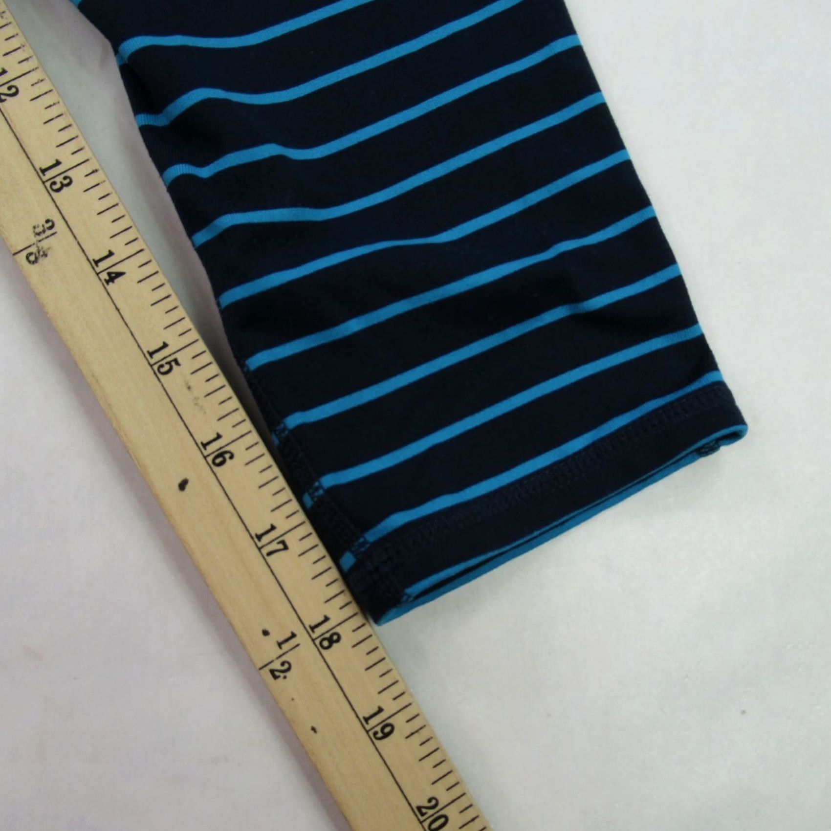 Athleta Athleta Ankle Womens XS Leggings Blue Stripes Yoga Workout Waist Inseam Size 26" / US 2 / IT 38 - 7 Thumbnail