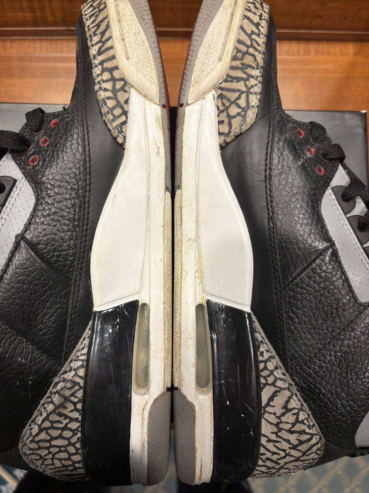Jordan Brand × Nike Pre Owned 2011 Nike Air Jordan Retro 3 black cement. Size US 9.5 / EU 42-43 - 8 Thumbnail