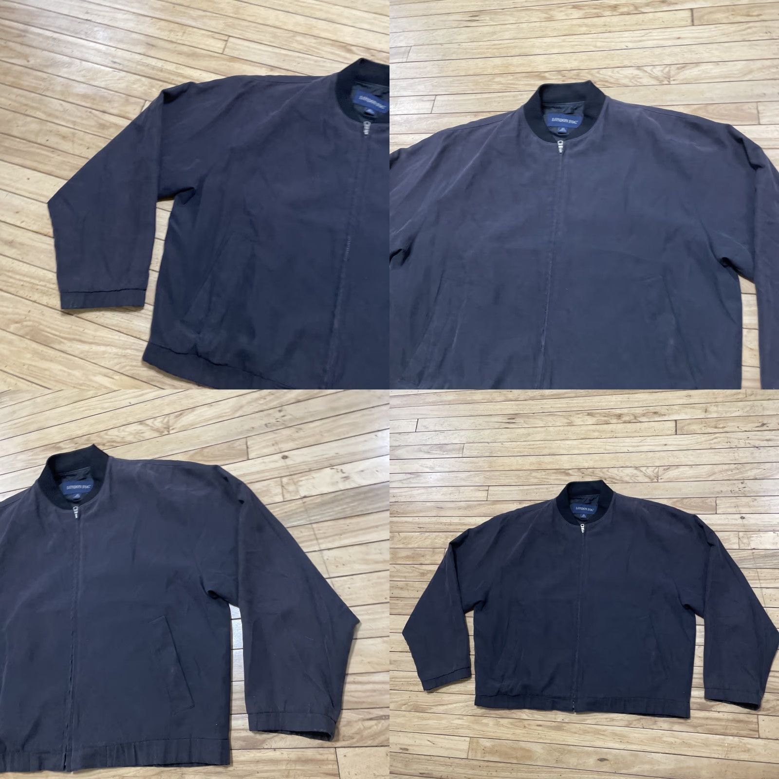 London Fog VINTAGE London Fog Mock Neck Bomber Men XL Reg Black Retro skate Boxy Crop Fit Grandpa Jacket Size US XL / EU 56 / 4 - 10 Thumbnail