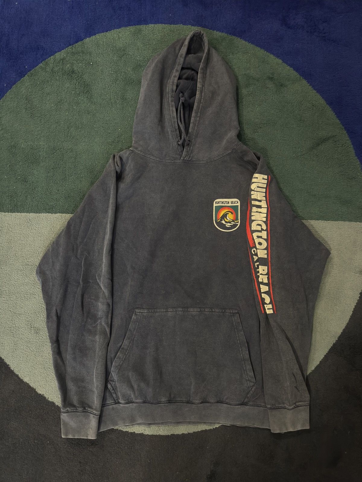 Vintage Huntington Beach surf hoodie Size US XL / EU 56 / 4 - 1 Thumbnail
