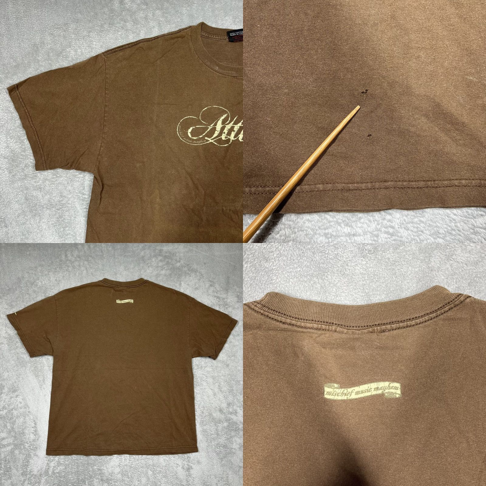 Vintage VINTAGE Atticus T-Shirt Mens XL Brown Crew Neck Short Sleeve Blink-182 Y2K Mischief Music Mayhem Punk Logo Adult Mens Size US XL / EU 56 / 4 - 8 Thumbnail