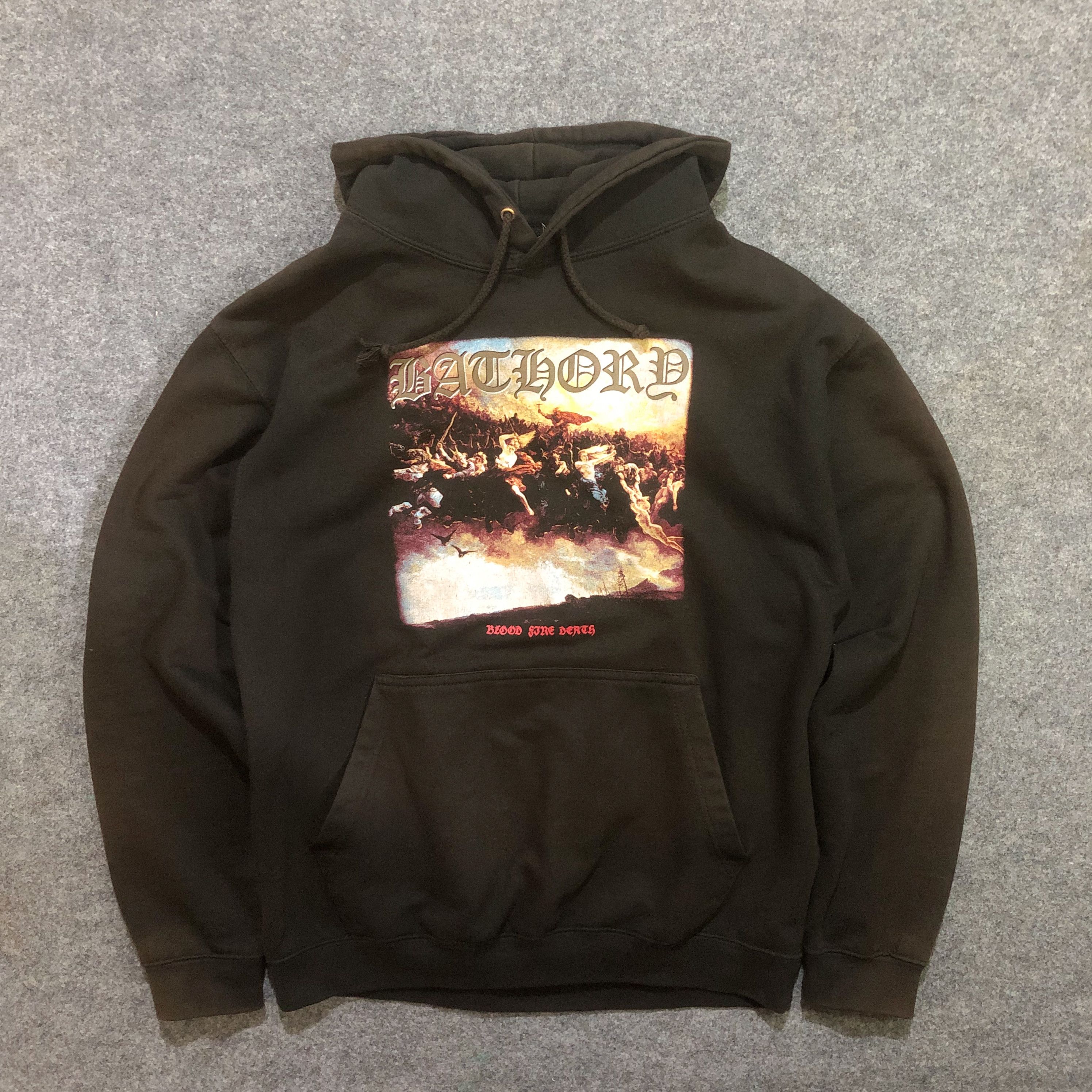 Band Tees Bathory Blood Fire Death Hoodie Sun Faded Aesthetic Size US L / EU 52-54 / 3 - 1 Thumbnail