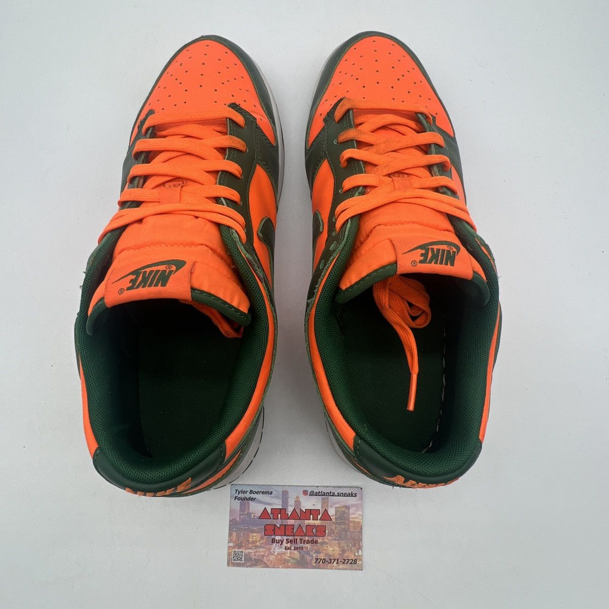 Nike Nike dunk low Miami Hurricanes Size US 12.5 / EU 45-46 - 6 Thumbnail