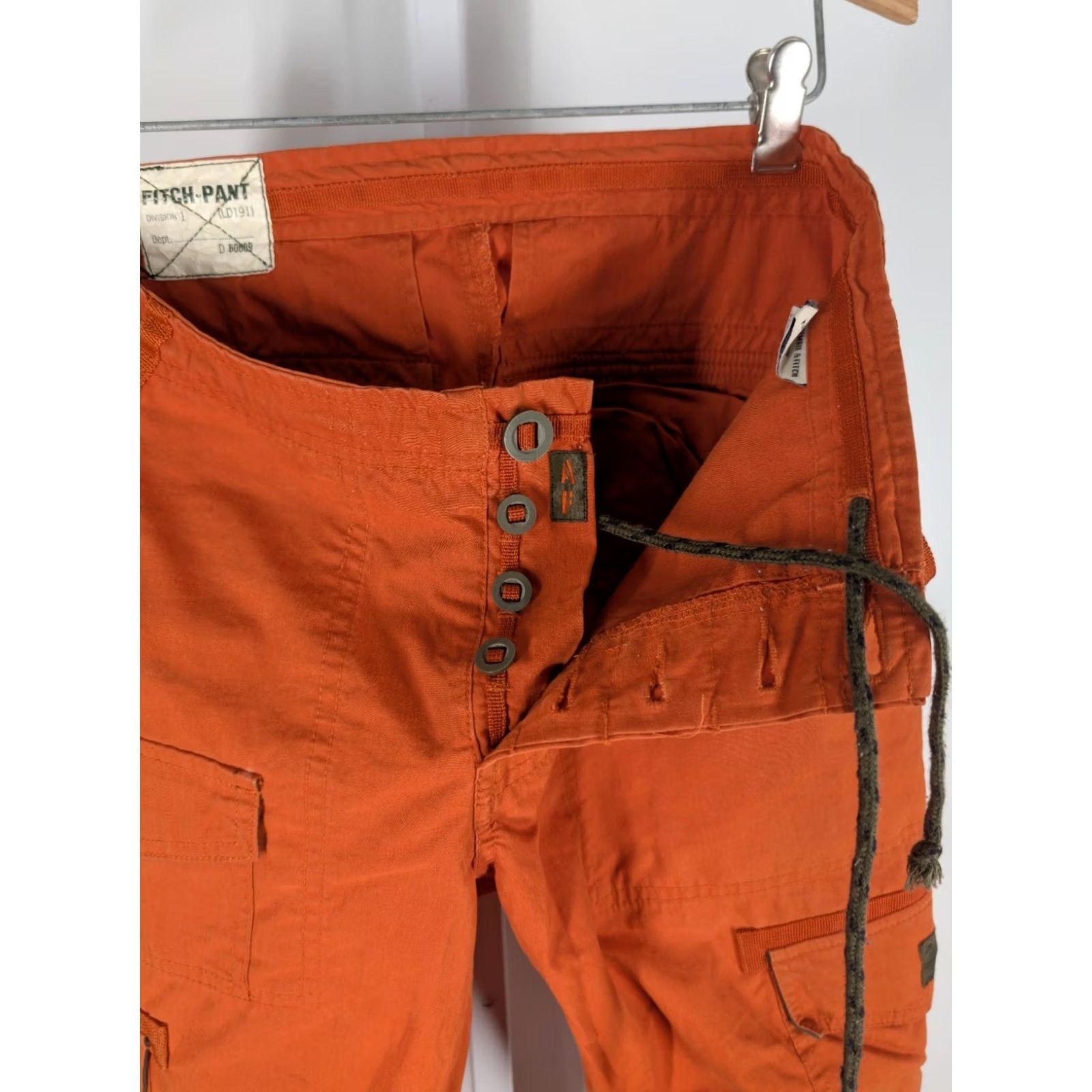 Abercrombie & Fitch VINTAGE Abercrombie & Fitch Fitch-Pant Cargo Pants Orange 90s Y2K Women's 2 Low Rise Cargo Pants Women’s 30W 32I Size 26" / US 2 / IT 38 - 7 Thumbnail