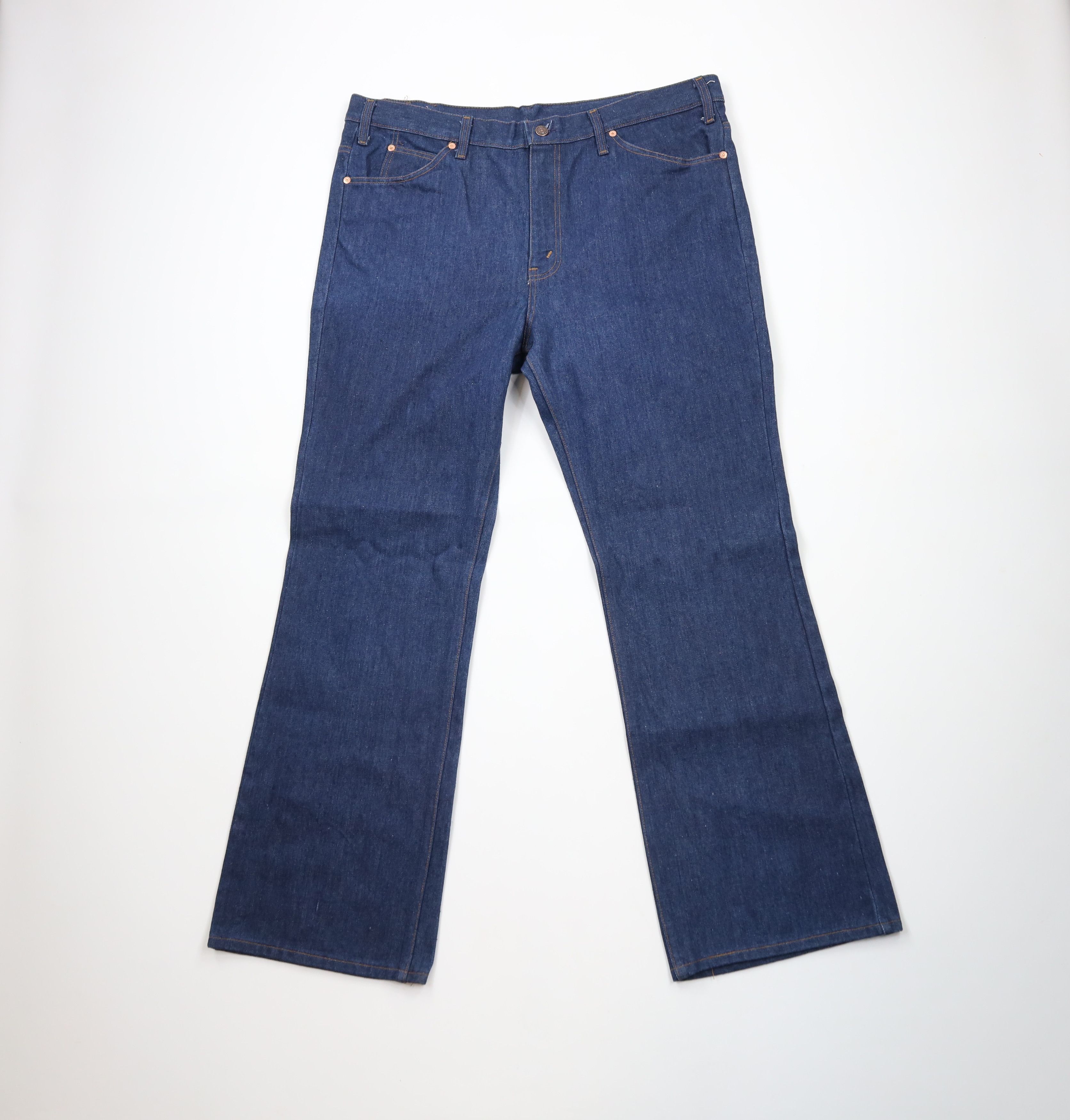 Vintage Vintage 70s Streetwear Bell Bottoms Denim Jeans Blue USA Size US 40 / EU 56 - 1 Thumbnail