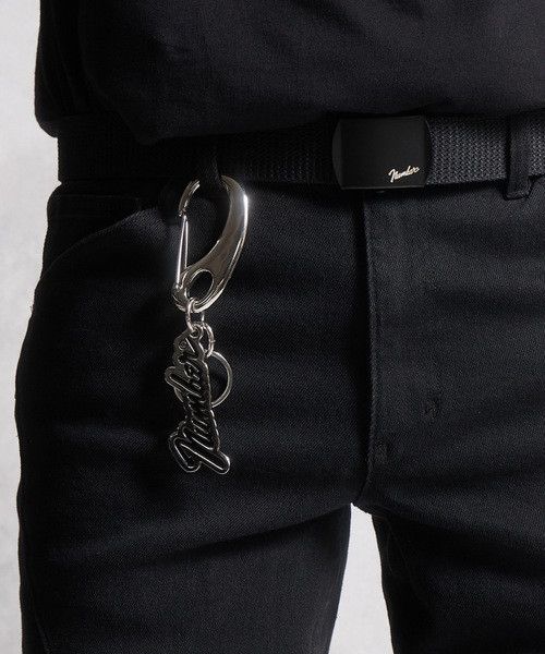 Number (N)ine NUMBER (N)INE LOGO MOTIF KEY HOLDER Black One Size Size ONE SIZE - 8 Thumbnail