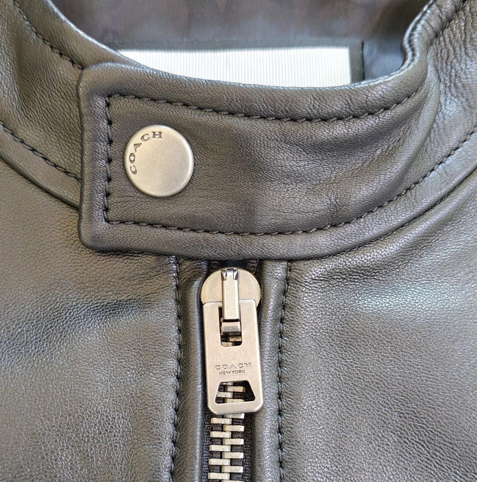 Coach Coach Leather Racer Jacket FTP 5075 Size US XL / EU 56 / 4 - 2 Thumbnail