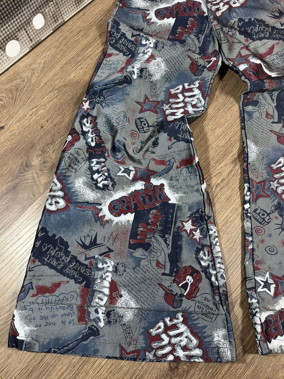 Rap Tees Y2K Wide Leg Graffiti Baggy Skate Vintage Hip Hop Rap Pants Size US 34 / EU 50 - 2 Thumbnail