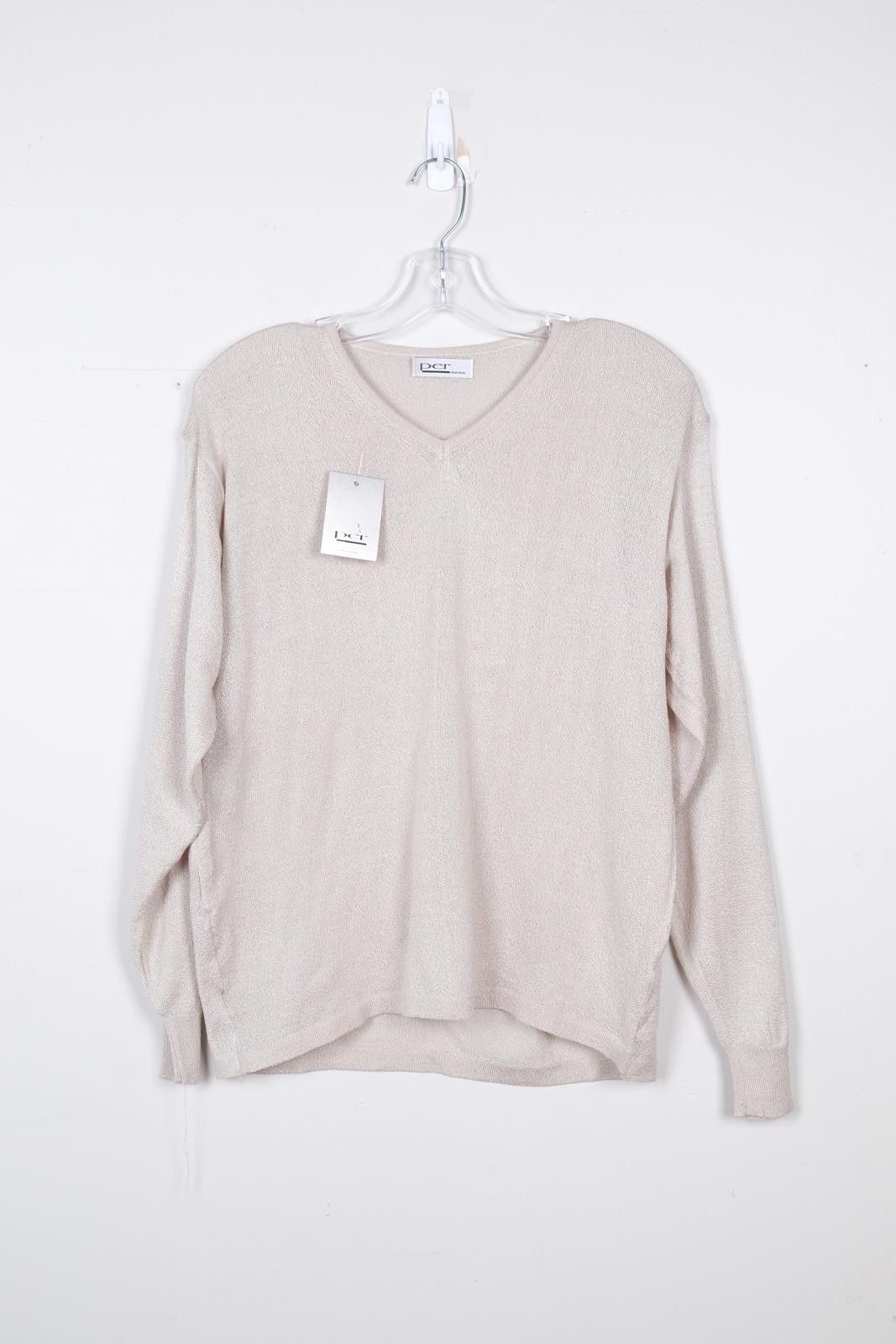 Other 00's Per V-Neck Knit Grey Sweater Size US L / EU 52-54 / 3 - 1 Thumbnail