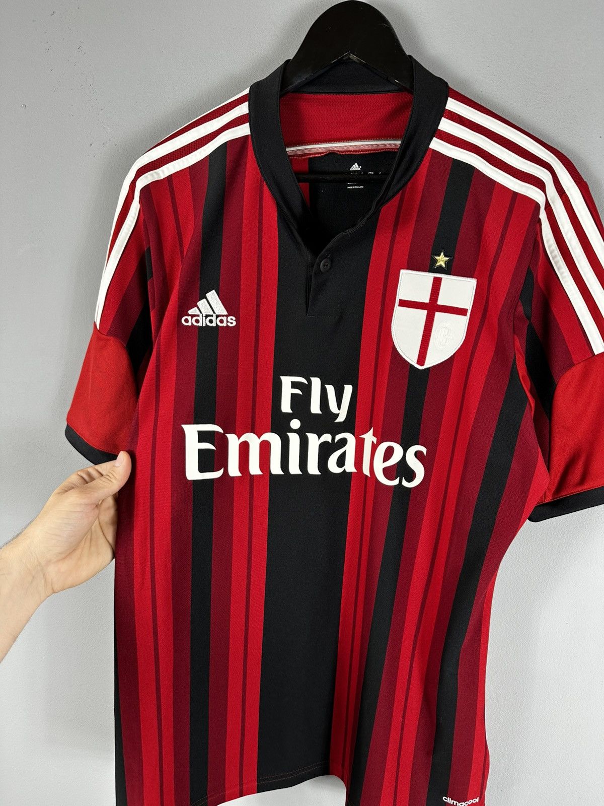 Adidas 2014-15 AC Milan adidas Home Shirt Size US L / EU 52-54 / 3 - 4 Thumbnail
