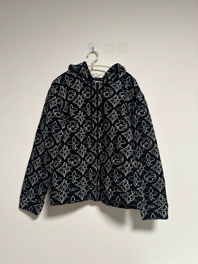 Louis Vuitton LV x NBA Black Hooded Zip Jacket- DMC Size US L / EU 52-54 / 3 - 1 Thumbnail