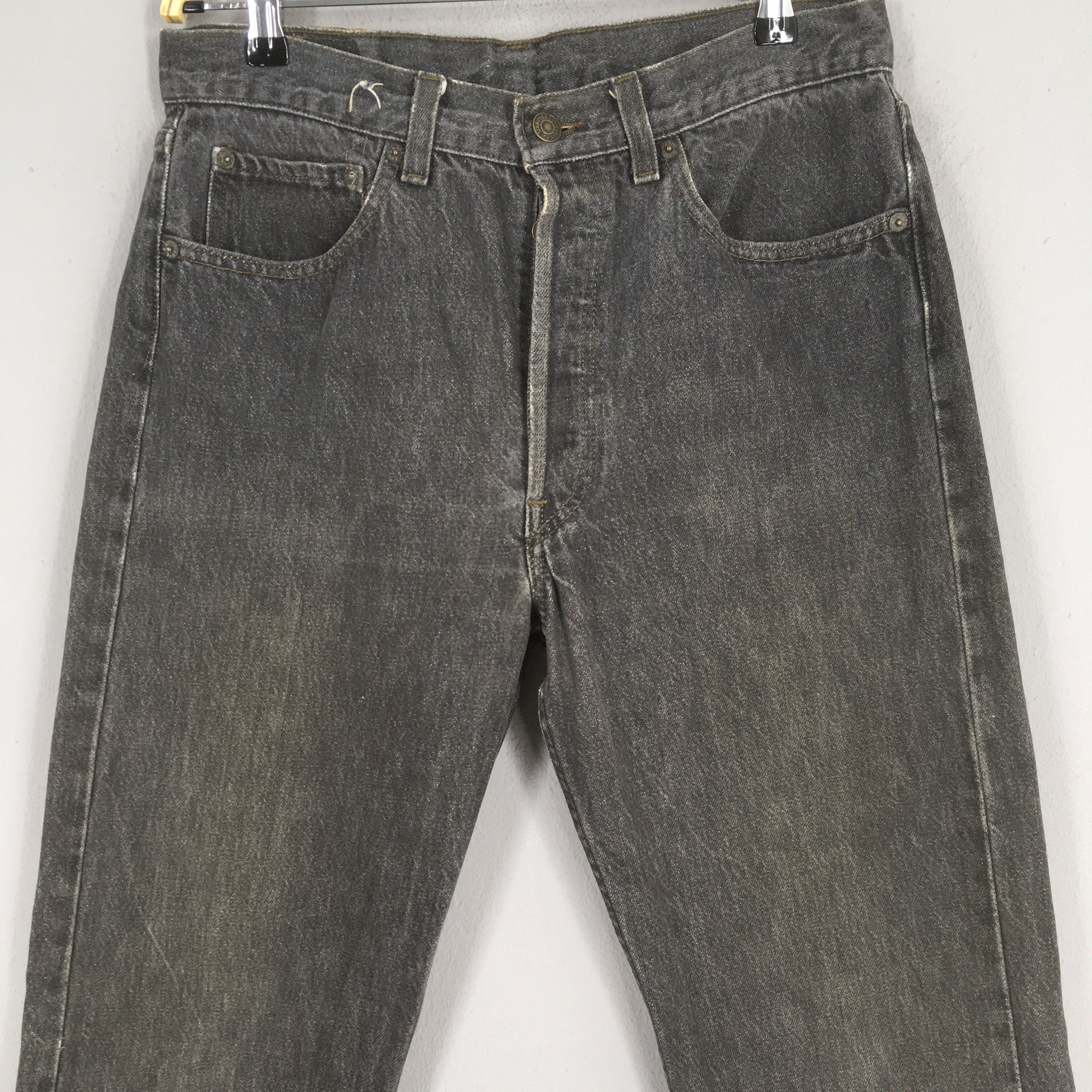 Levi's Size 29x30 Vintage 90s Levi's 501 Faded Black Jeans S277 Size US 29 - 2 Thumbnail