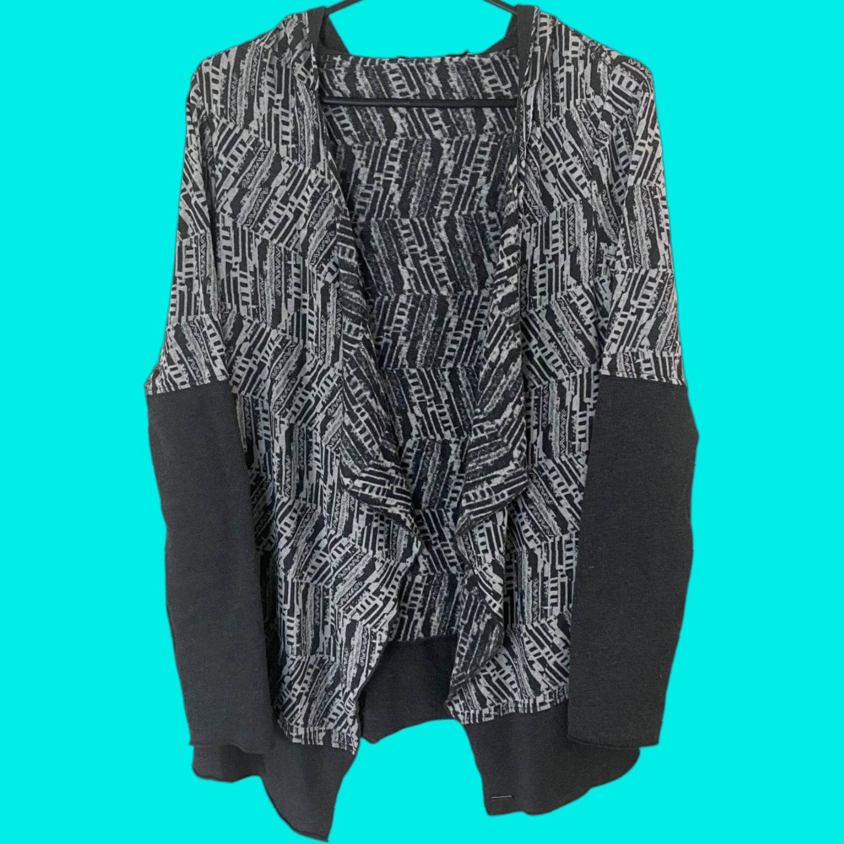 Prana Prana Graceful Wrap Cardigan Women's S Lightweight Hooded Open-Front Sweater Gray Bohemian Size S / US 4 / IT 40 - 1 Thumbnail