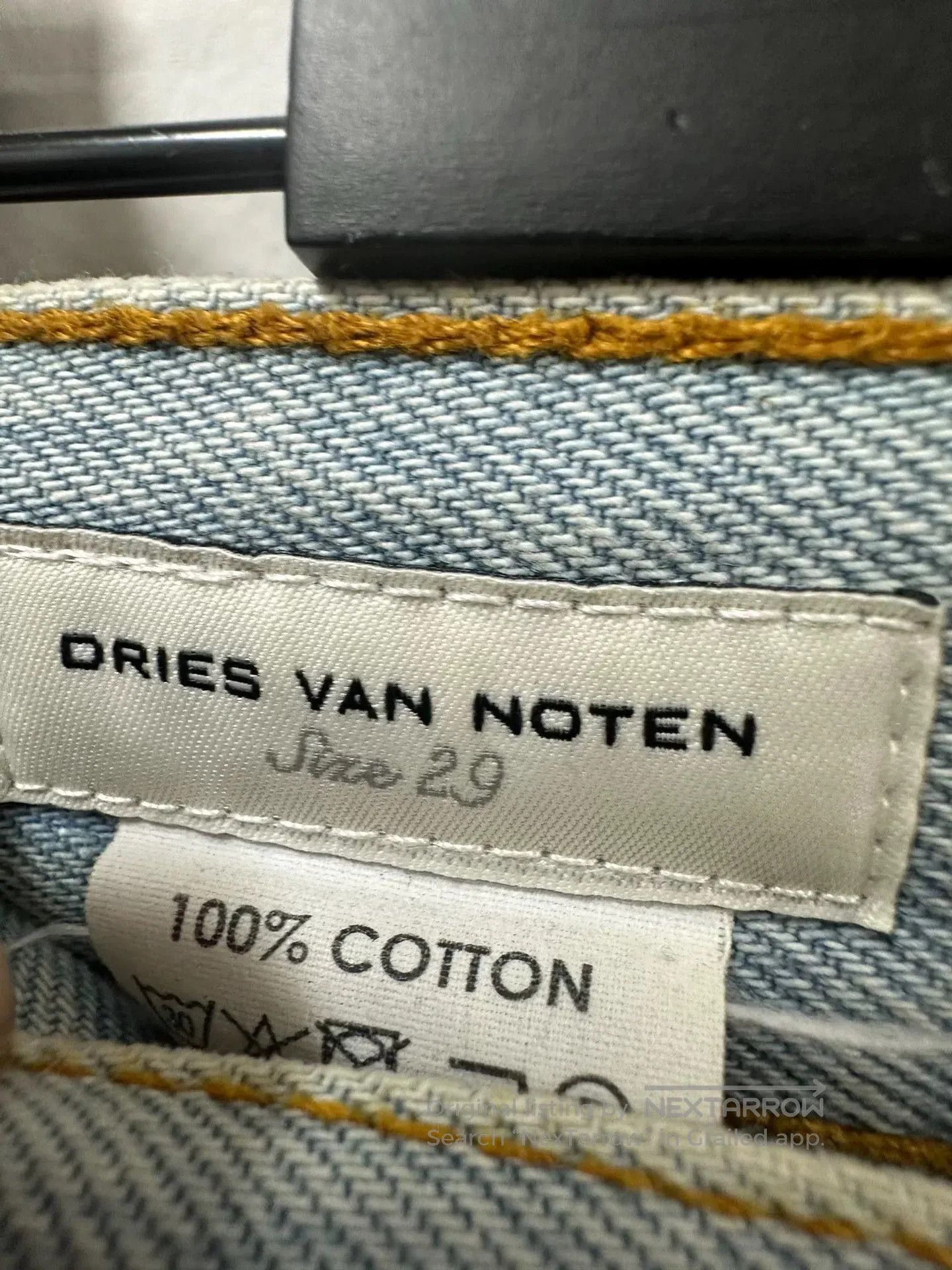 Dries Van Noten drapes van noten water-washed denim pants. Size US 29 - 9 Thumbnail