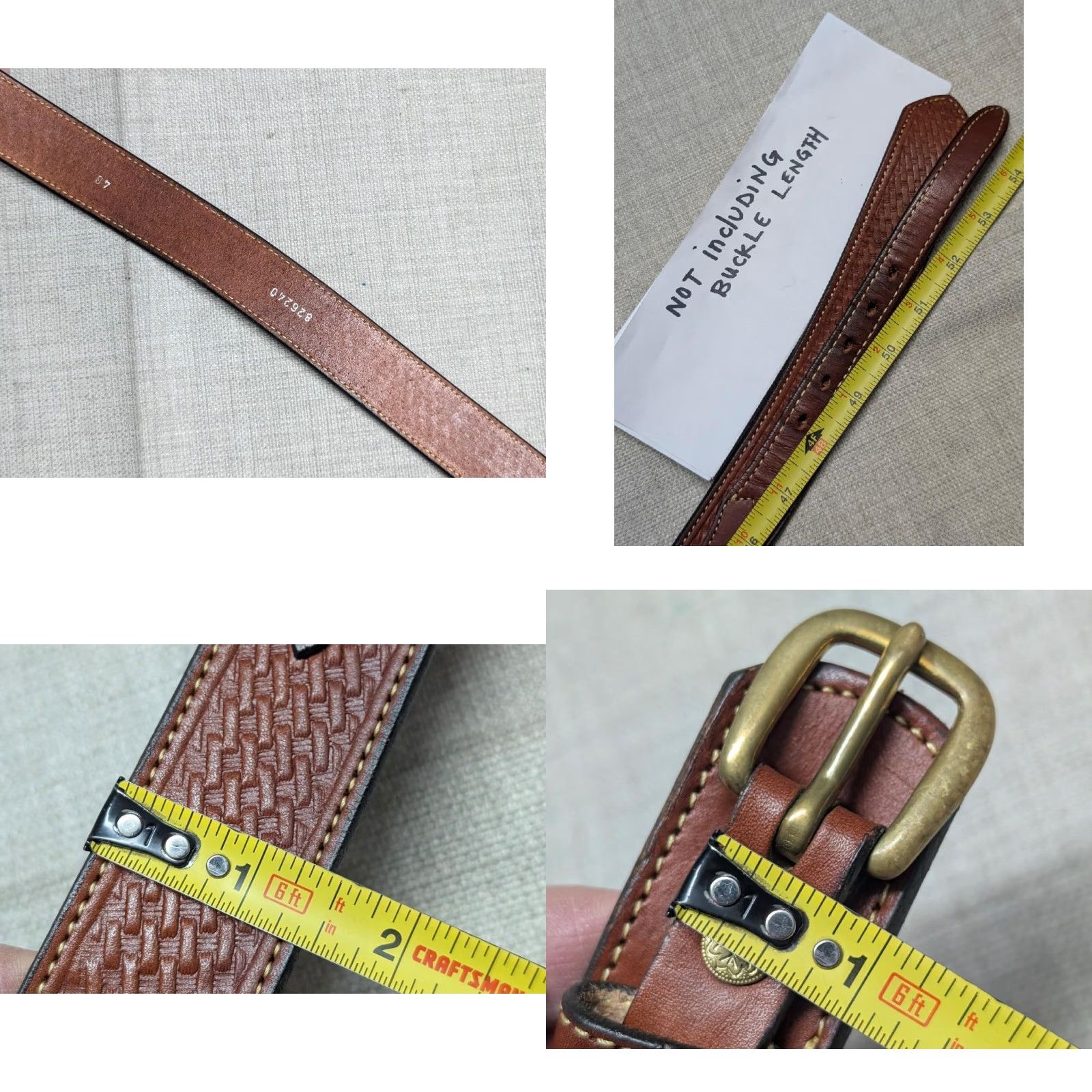 Vintage VINTAGE Amish Made Belts Western Belt Ranger Belt 48 Brown Tooled Leather USA Made Men Size 48/49 Belt Width 1-1/2" Cowboy Ranger Western Mens Size ONE SIZE - 9 Thumbnail