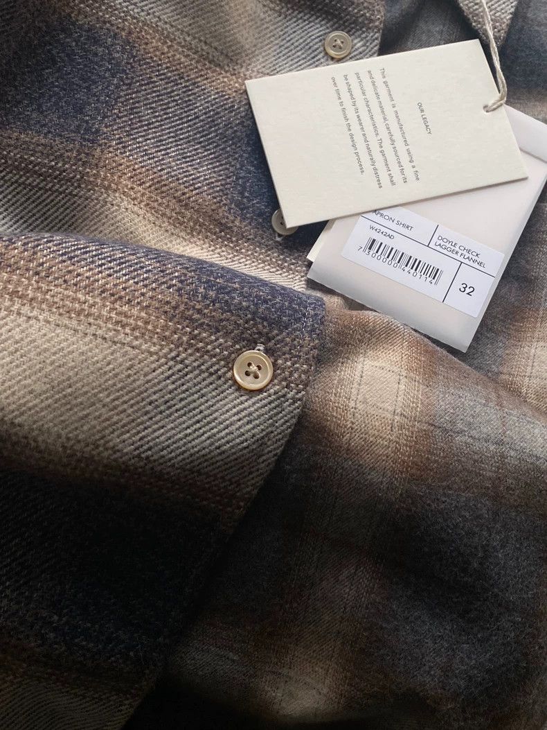 Our Legacy Our Legacy size32 Grain-cotton shirt with plaid Size S / US 4 / IT 40 - 5 Thumbnail