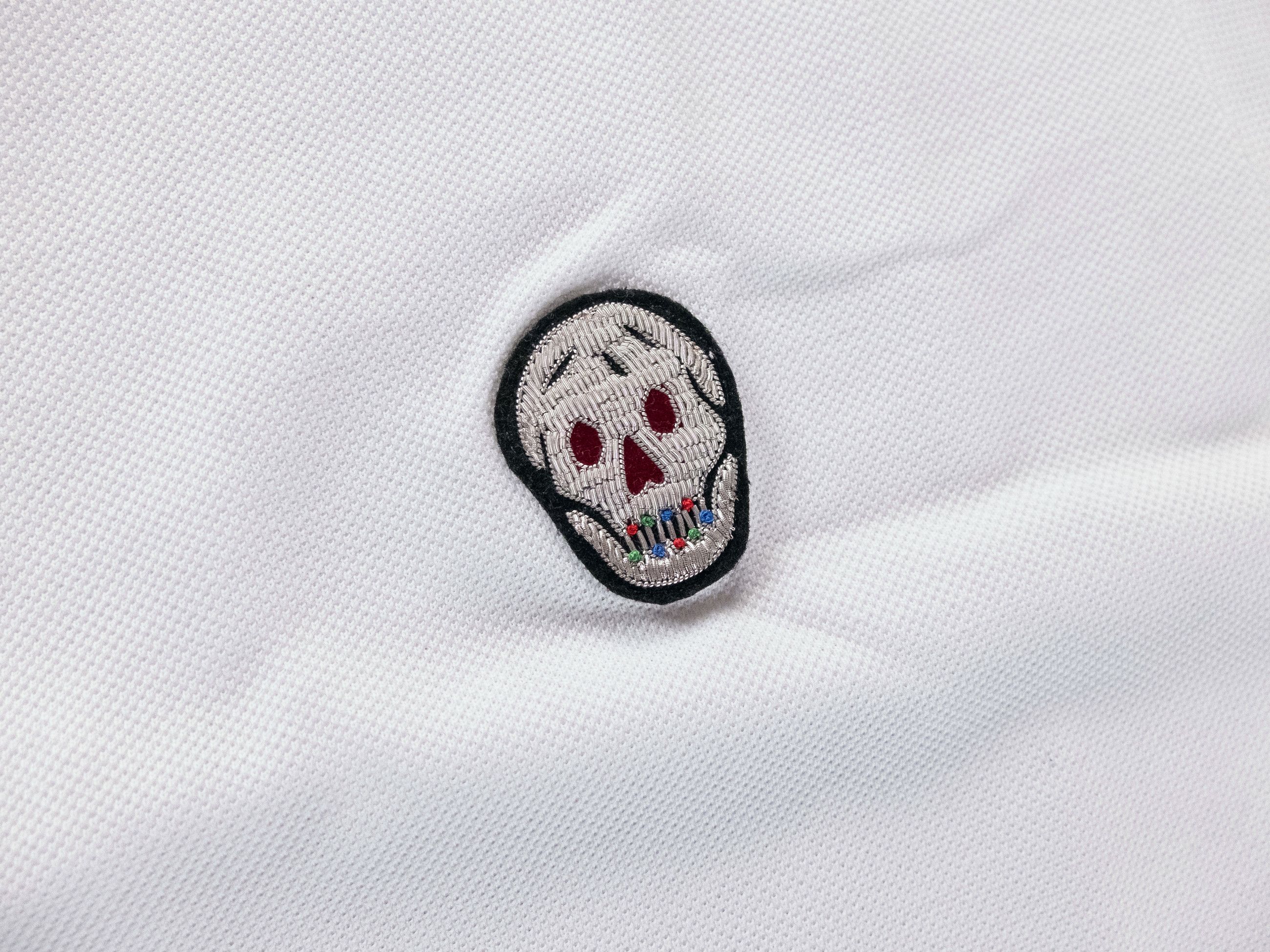 Alexander McQueen ALEXANDER MCQUEEN white skull patch polo shirt Medium q Size US M / EU 48-50 / 2 - 5 Thumbnail