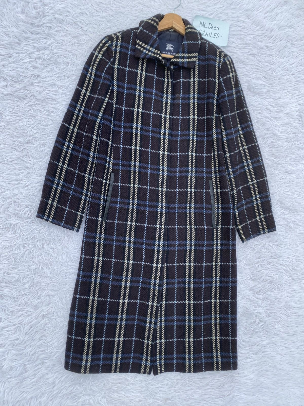 Burberry Rare Vintage Burberry Wool Checkered Long Coat/ Jacket Size 34R - 2 Thumbnail