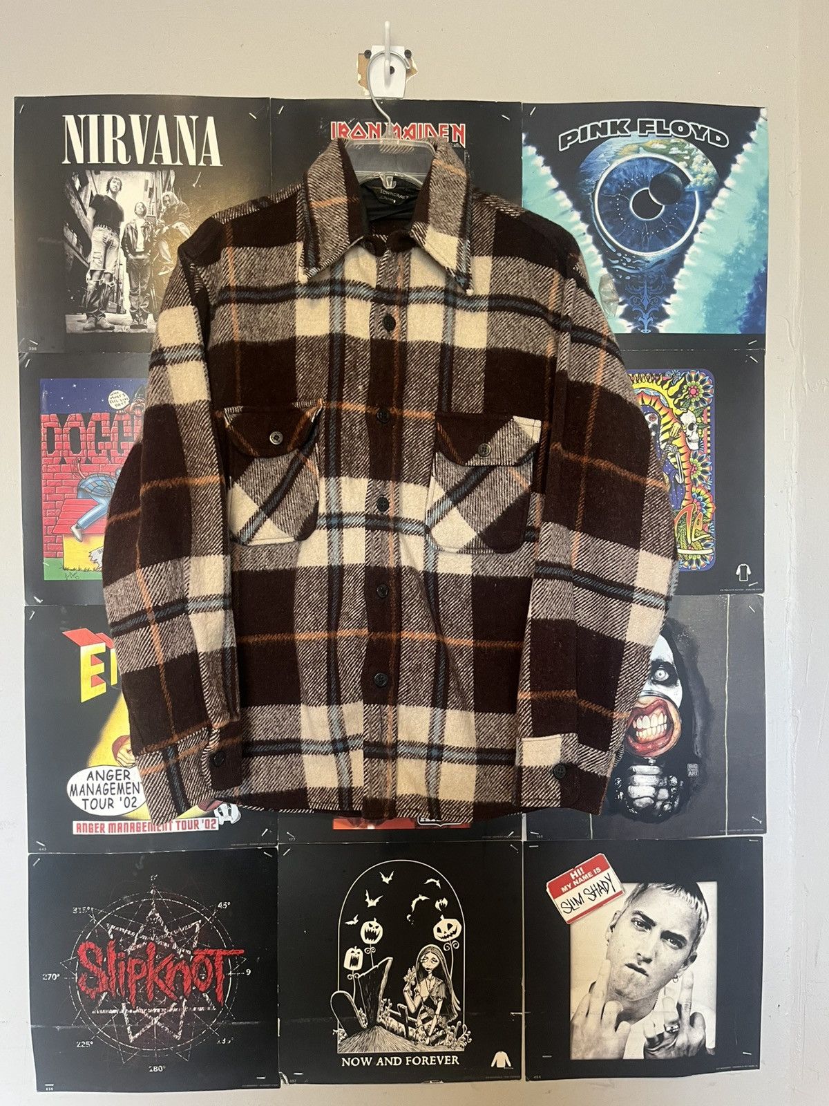 Towncraft Vintage 80’s 90’s JCPenny Town Craft Heavy Wool Flannel Size US L / EU 52-54 / 3 - 1 Thumbnail