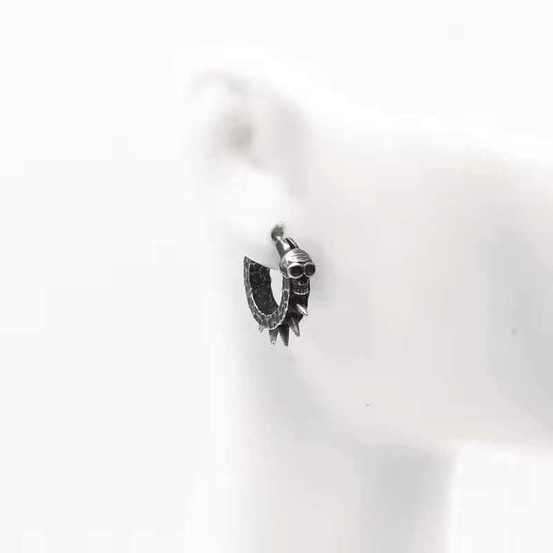 Jewelry Punk Skull Earrings Size ONE SIZE - 4 Thumbnail