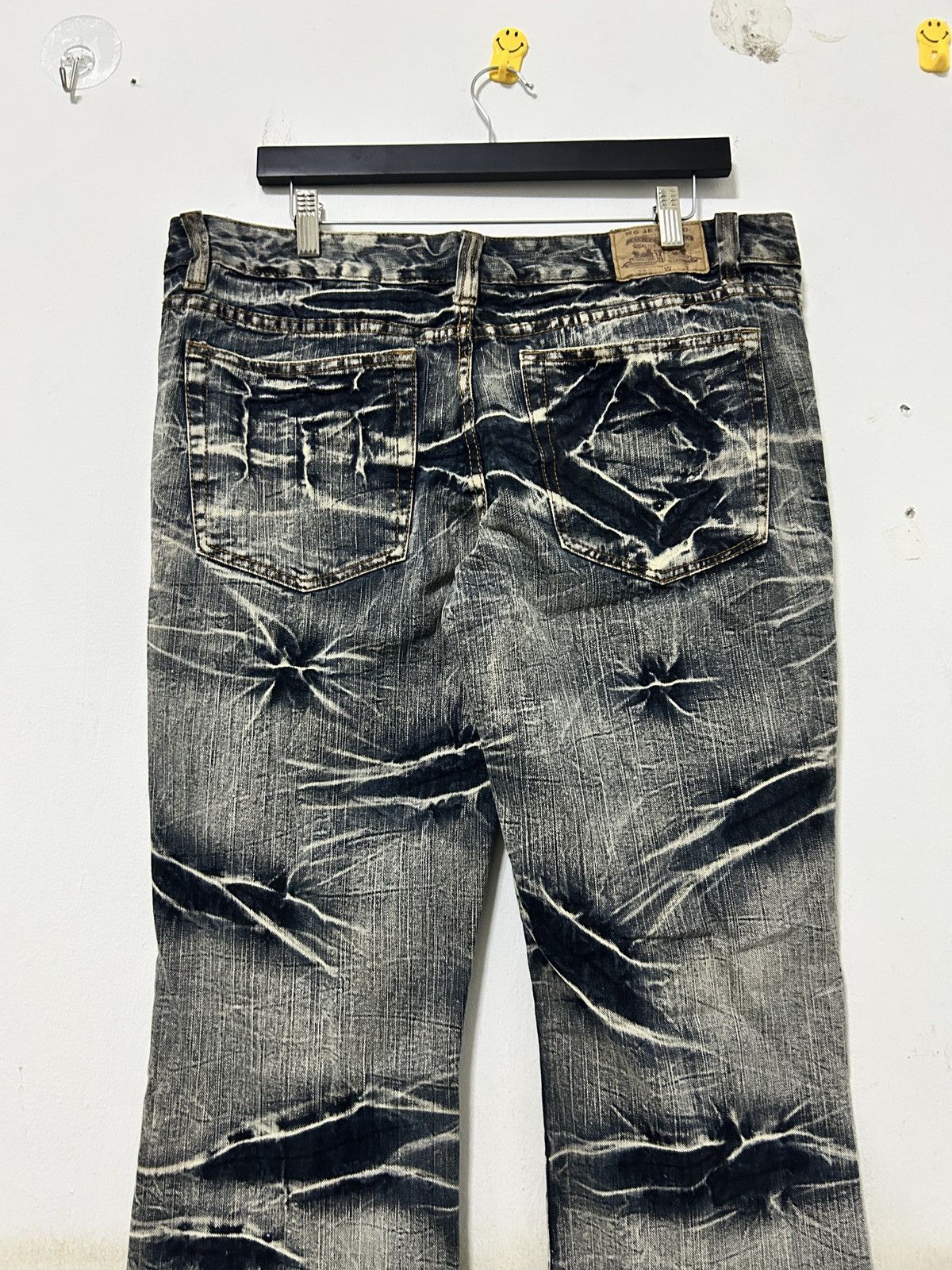 If Six Was Nine Vintage Japanese Flare Jeans Sick Acid Wash Design Size US 36 / EU 52 - 10 Thumbnail
