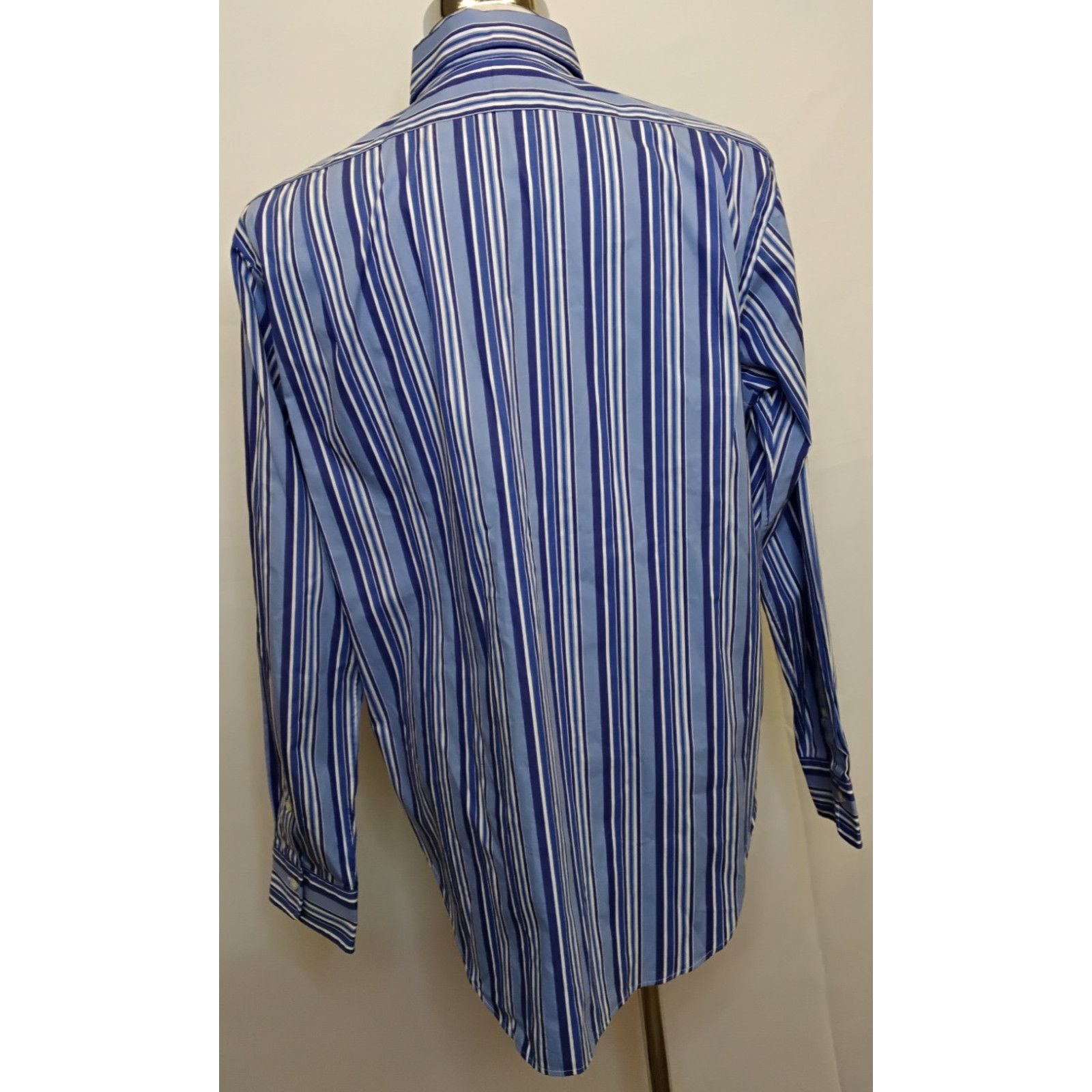 Polo Ralph Lauren Polo Ralph Lauren Dress Shirt Men L Blue Striped VTG 90s NWT Size US L / EU 52-54 / 3 - 3 Thumbnail