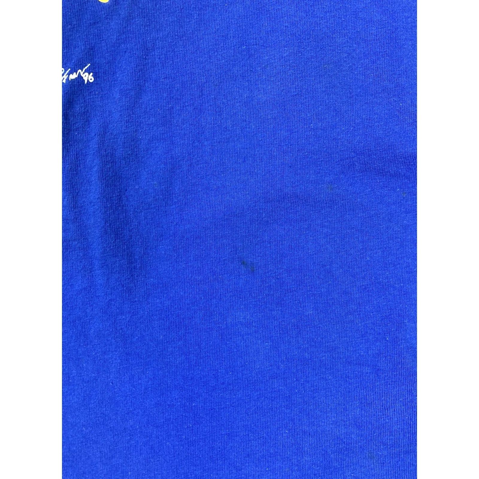 Hanes VINTAGE Hanes T-Shirt Men Large Blue Everglades Bicycle Club Sebring Spring Break 2001 Logo Graphic Print Sports Event Size US L / EU 52-54 / 3 - 5 Thumbnail