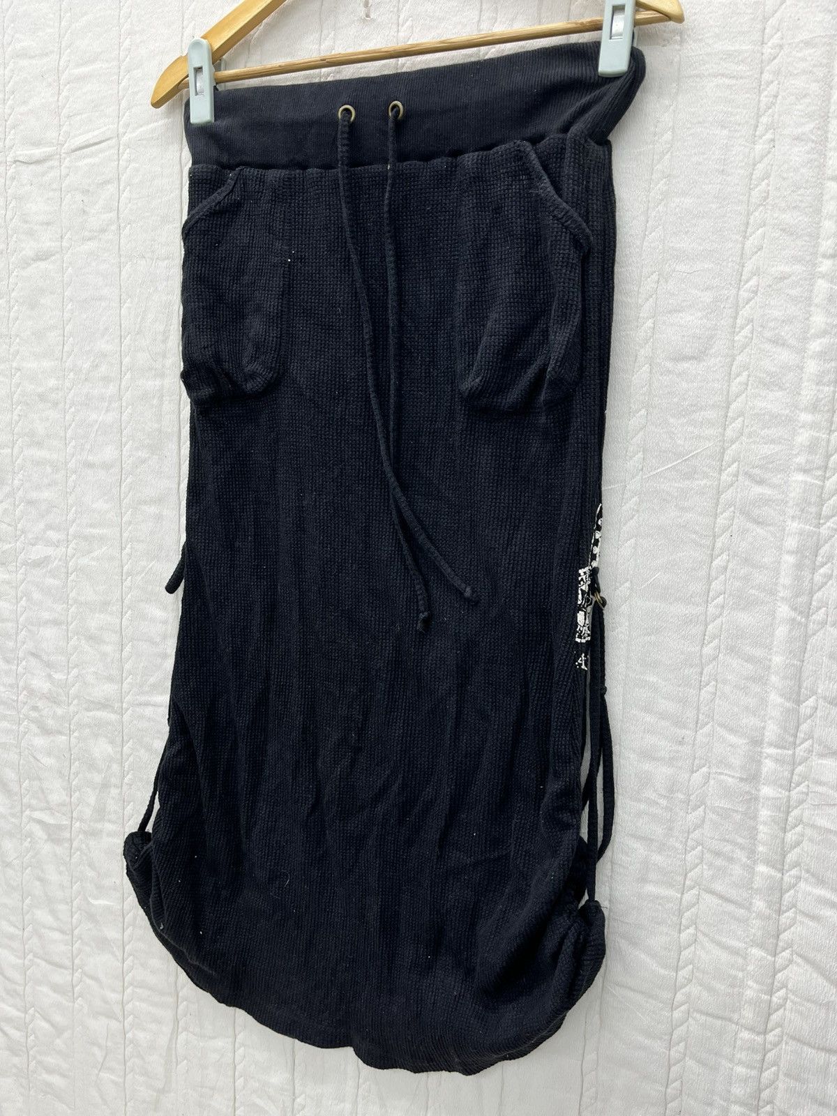 Japanese Brand × Vintage ARCHIVE🔥L.A GLITTER BONDAGE MIDI SKIRT ELASTIC Size 29" - 6 Thumbnail