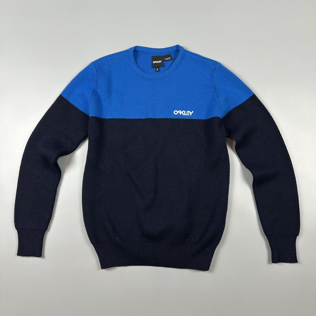 Oakley Oakley Crew Tech Wool Blue Block Sweater Italy Knit Ski Size US M / EU 48-50 / 2 - 1 Thumbnail