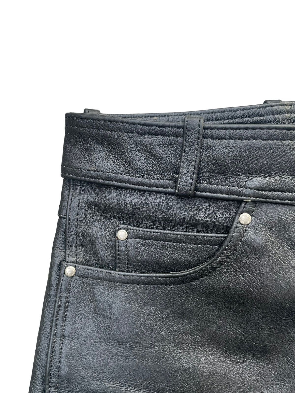 Harley Davidson Vintage Harley Davidson Leather Pant Size US 31 - 4 Thumbnail