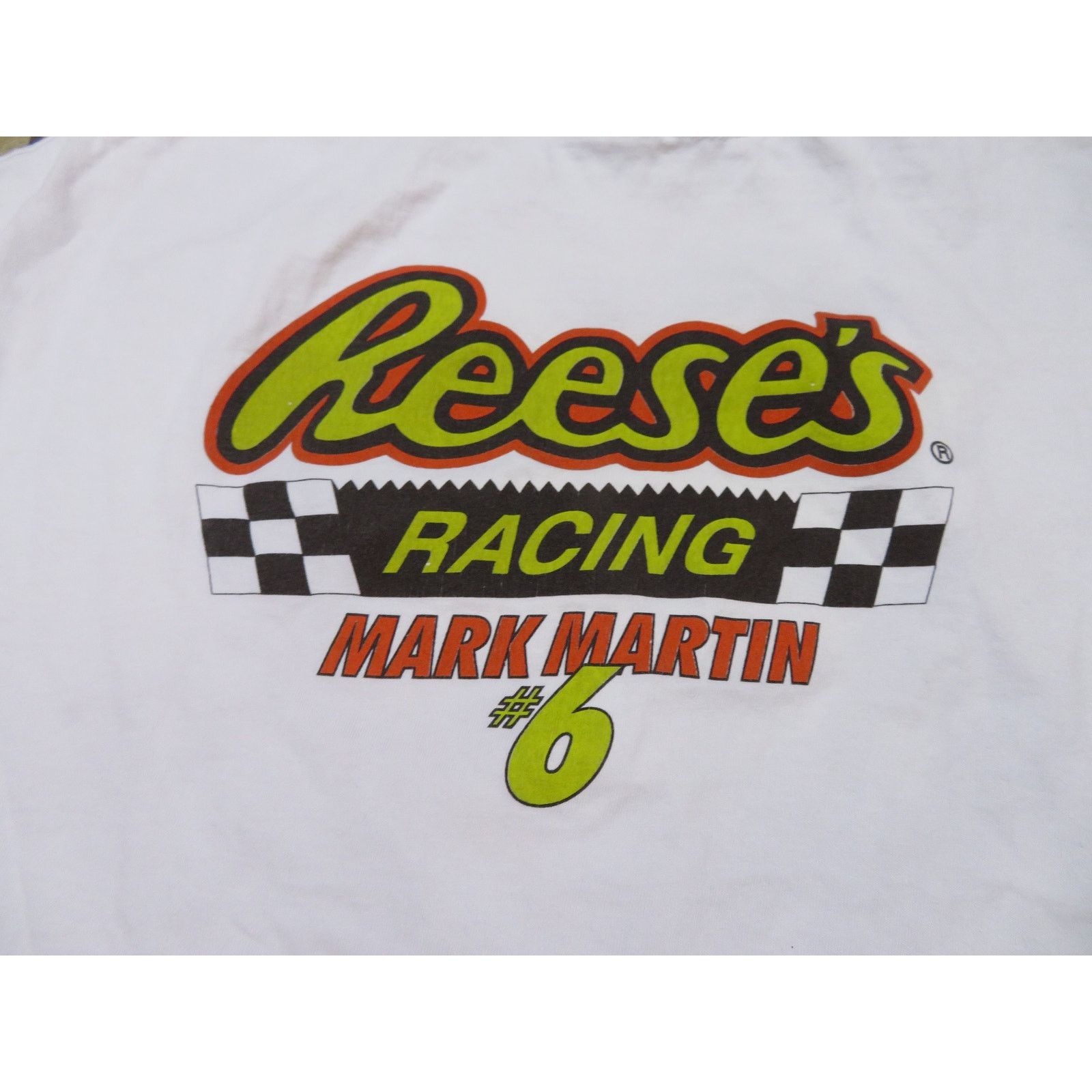 All Sport NASCAR Mark Martin Reeses T-Shirt Double Sided White XL Size US XL / EU 56 / 4 - 3 Thumbnail