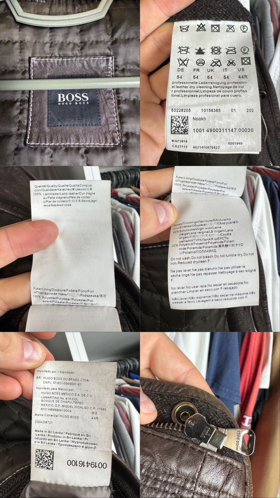 Hugo Boss Hugo Boss Men's Brown Genuine Leather Field Jacket Size US L / EU 52-54 / 3 - 13 Thumbnail