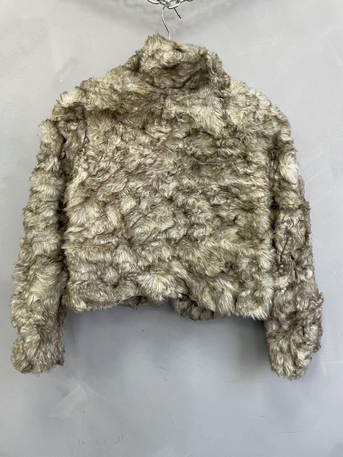 Le Grande Bleu (L.G.B.) RARE vintage faux fur BARBIE CROPPED coat jacket Y2K Size M / US 6-8 / IT 42-44 - 10 Thumbnail