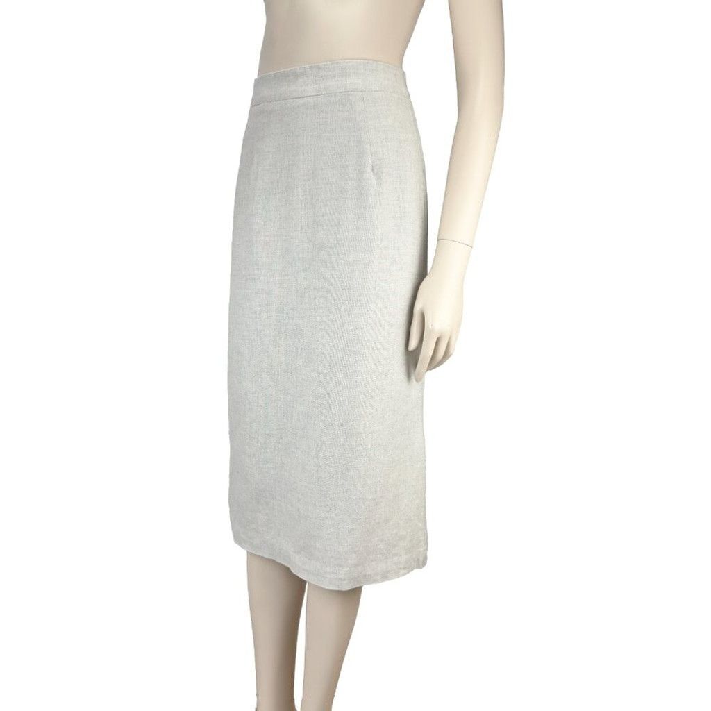 Frank & Oak FRANK & OAK Midi Minimalist Academia Pale Gray Skirt Size XS Size 24" / US 00 / IT 34 - 3 Thumbnail