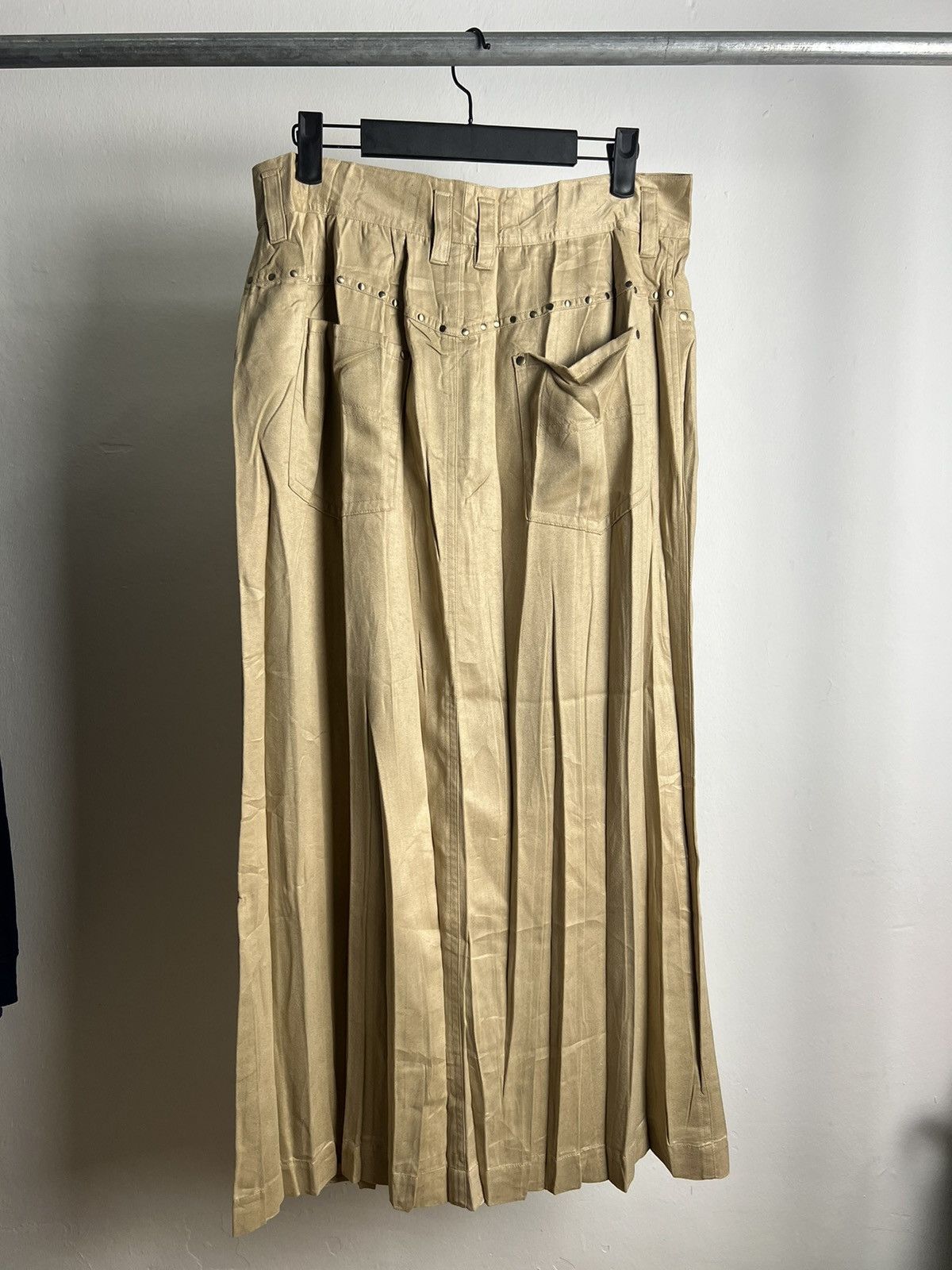 Homme Plisse Issey Miyake × Issey Miyake Vintage IsseyMiyake Maxi Pleated Studded Skirts Size 30" / US 8 / IT 44 - 6 Thumbnail