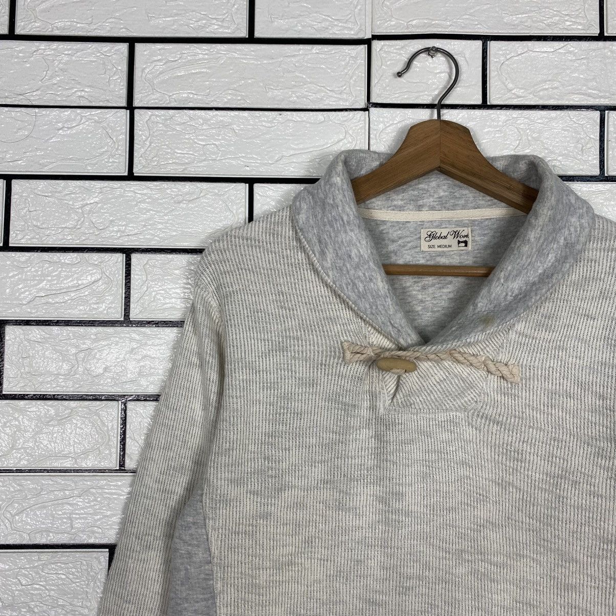 Japanese Brand 📌Vintage Shawl Collar Sweatshirt Global Work Issey Miyake Size US M / EU 48-50 / 2 - 9 Thumbnail