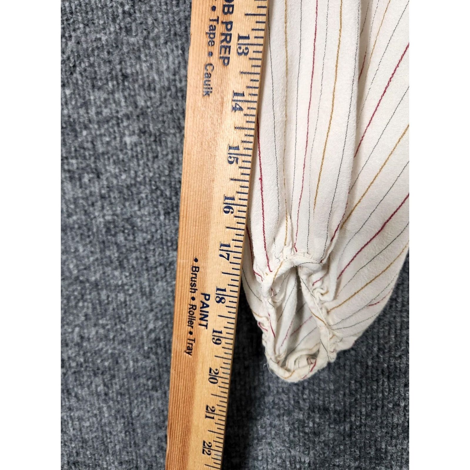 Massimo Dutti Massimo Dutti Womens 4 White Stripe Peasant Blouse Long Sleeve Boho Shirt Top Size S / US 4 / IT 40 - 6 Thumbnail