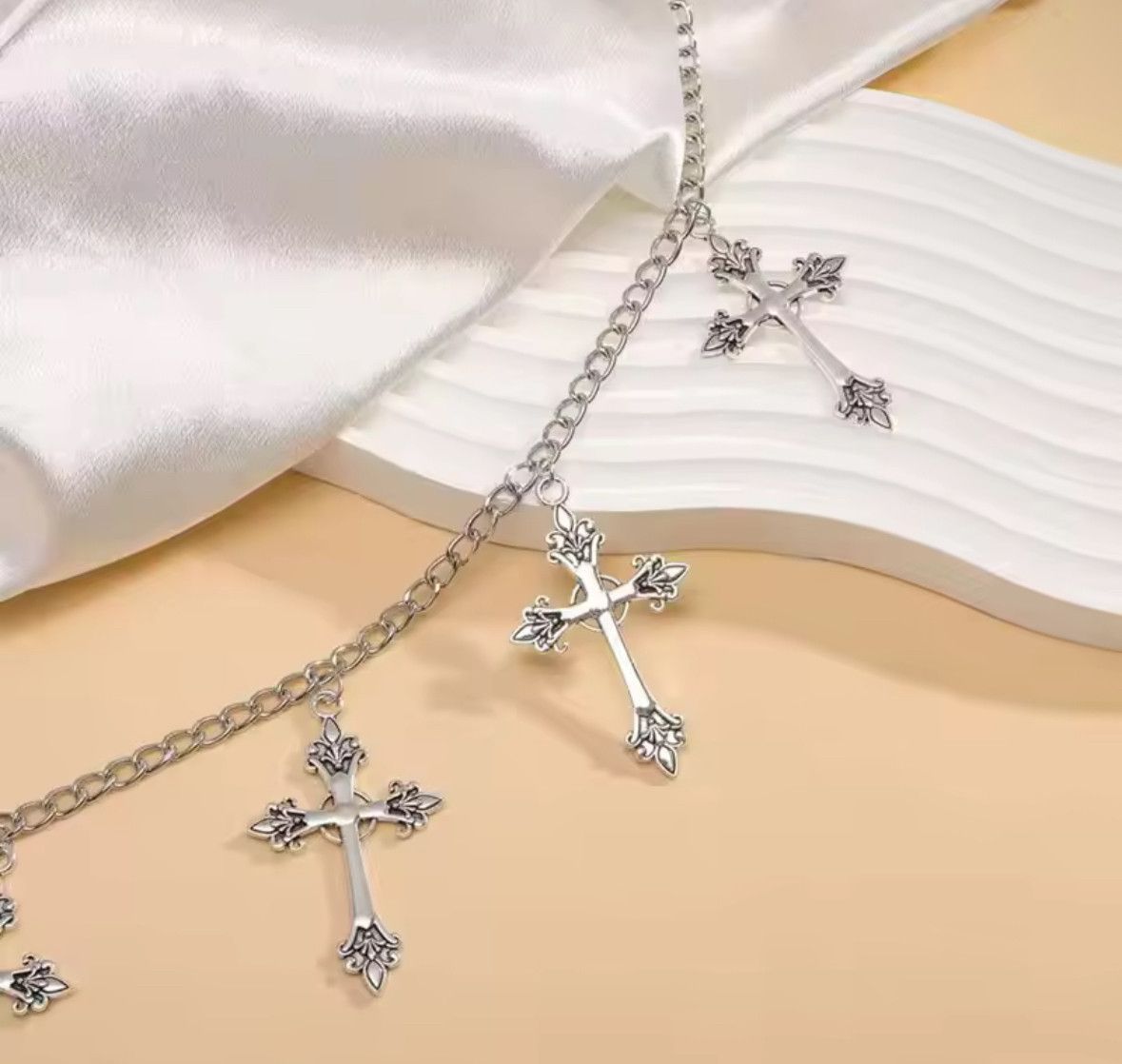 Other Punk Cross Metal Pants Chain Wallet Belt Chain Cross Pendant Size ONE SIZE - 2 Thumbnail