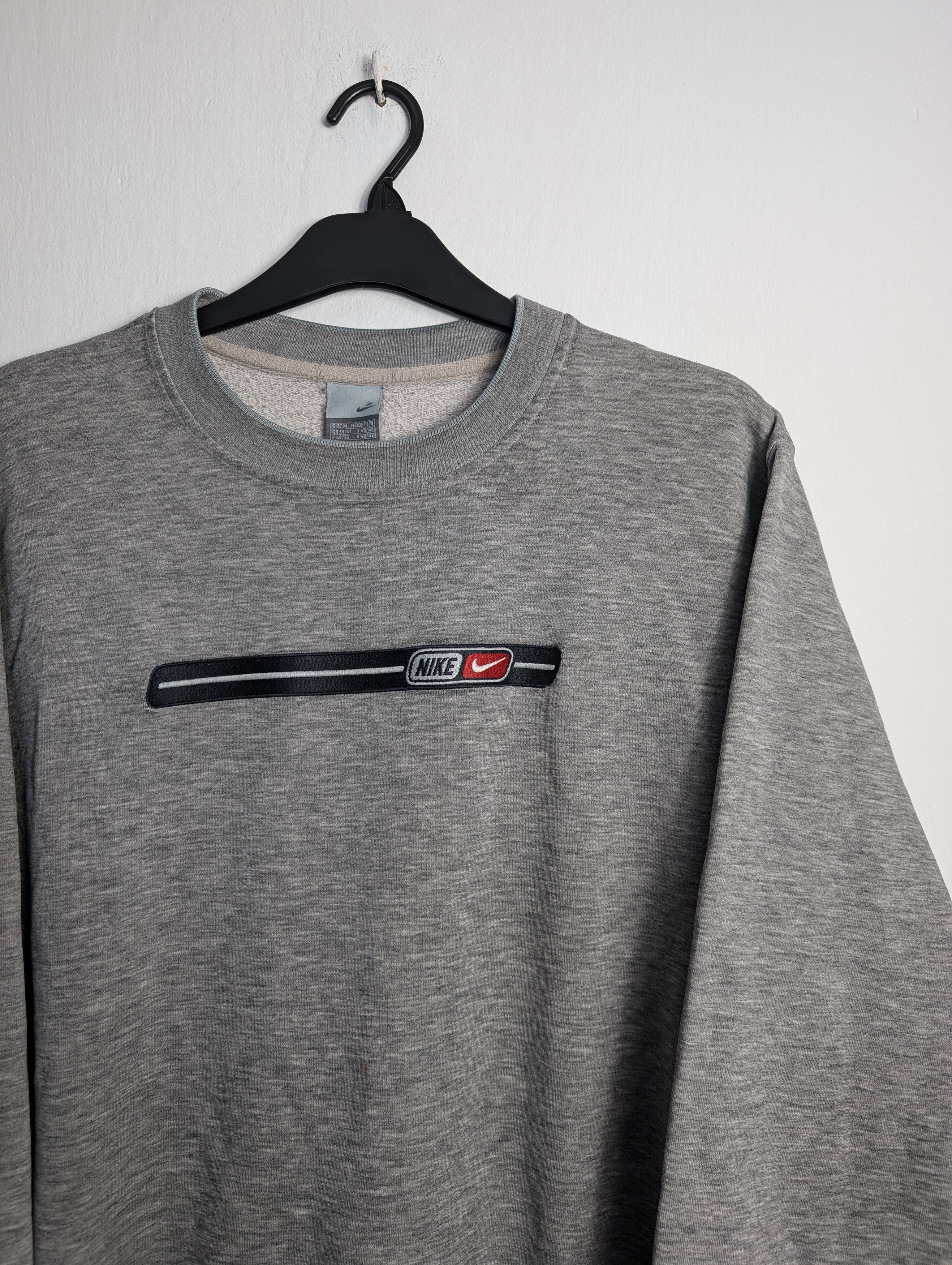 Vintage 00s Grey Nike Crewneck Sweatshirt Spell Out y2k