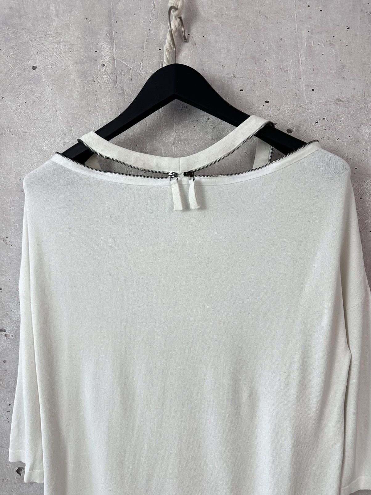 Annette Gortz Annette Gortz Made in Germany Viscose White Zipper Sweater Size S / US 4 / IT 40 - 10 Thumbnail