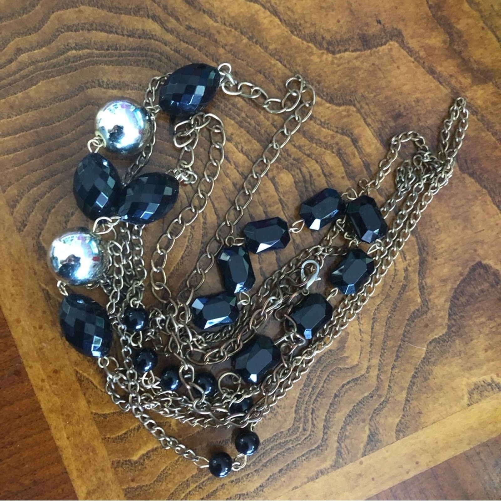 Jewelry Brass tone beaded chain necklace Size ONE SIZE - 6 Thumbnail