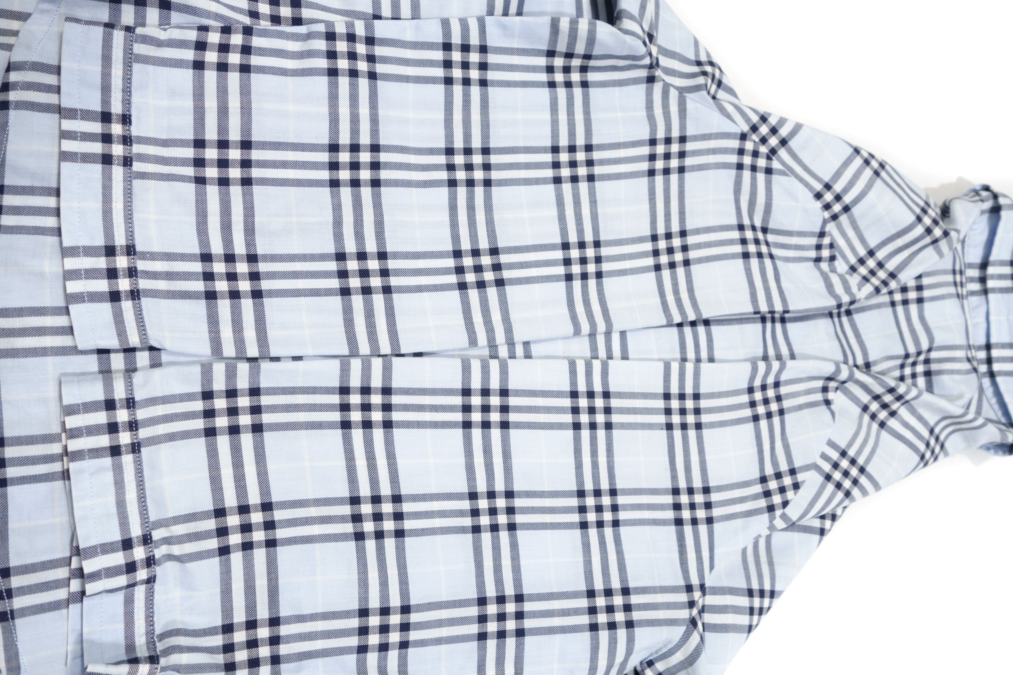 Burberry Blue Nova Check 3/4 Sleeve Logo Shirt Size XL / US 12-14 / IT 48-50 - 6 Thumbnail
