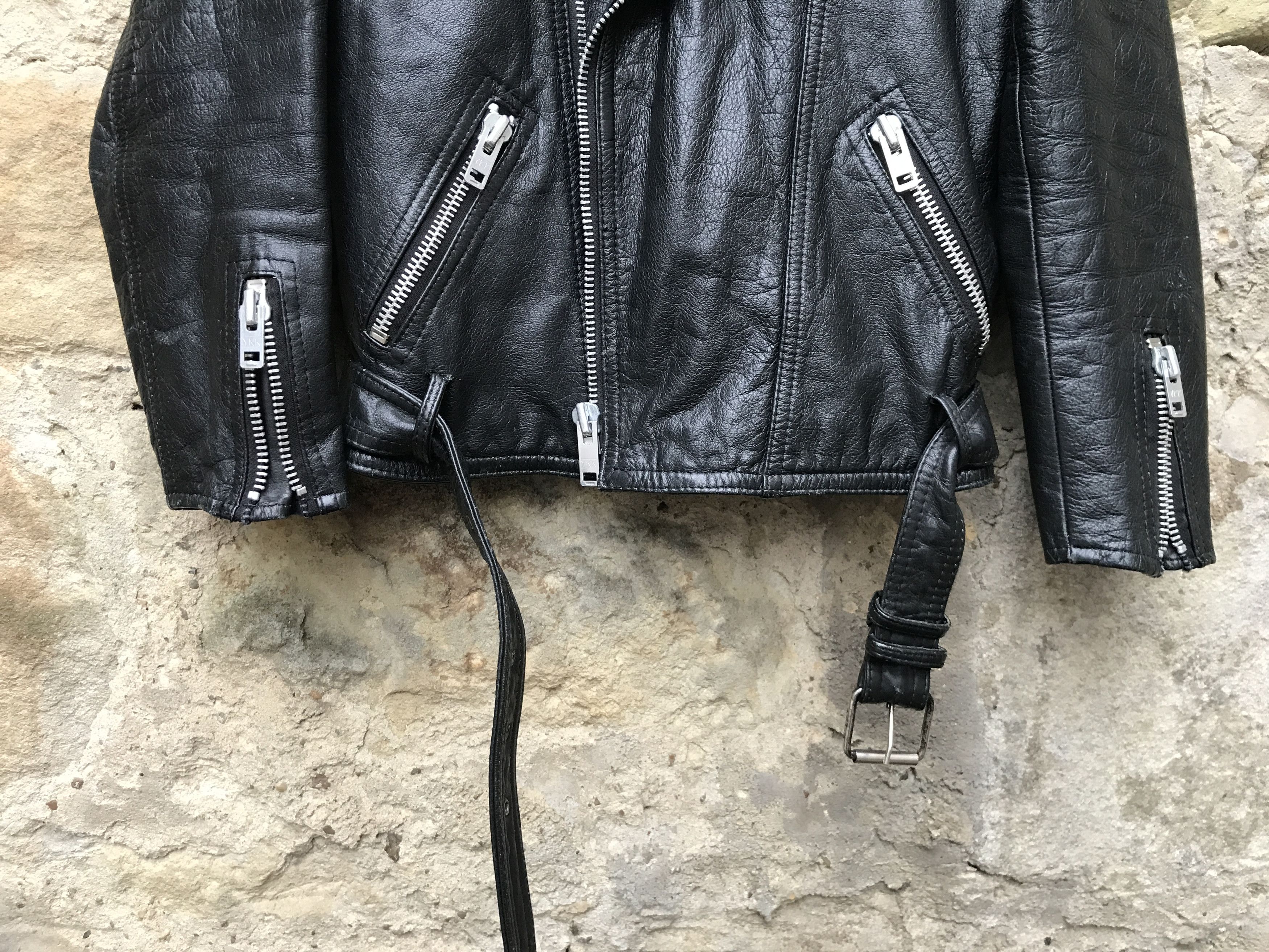 Vintage Rare 80s Leather Biker Jacket Jofama / Janbell / Petroff Size US S / EU 44-46 / 1 - 3 Thumbnail