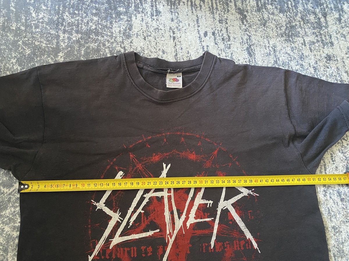 Band Tees Sun faded washed vintage big logo slayer band tee 00s Size US M / EU 48-50 / 2 - 13 Thumbnail