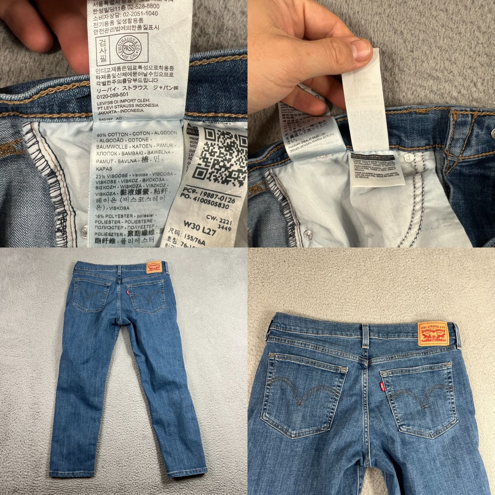 Levi's Levi's Boyfriend Jeans Womens 30 Medium Wash Blue Denim Ankle Relaxed Stretch Size 30" / US 8 / IT 44 - 8 Thumbnail